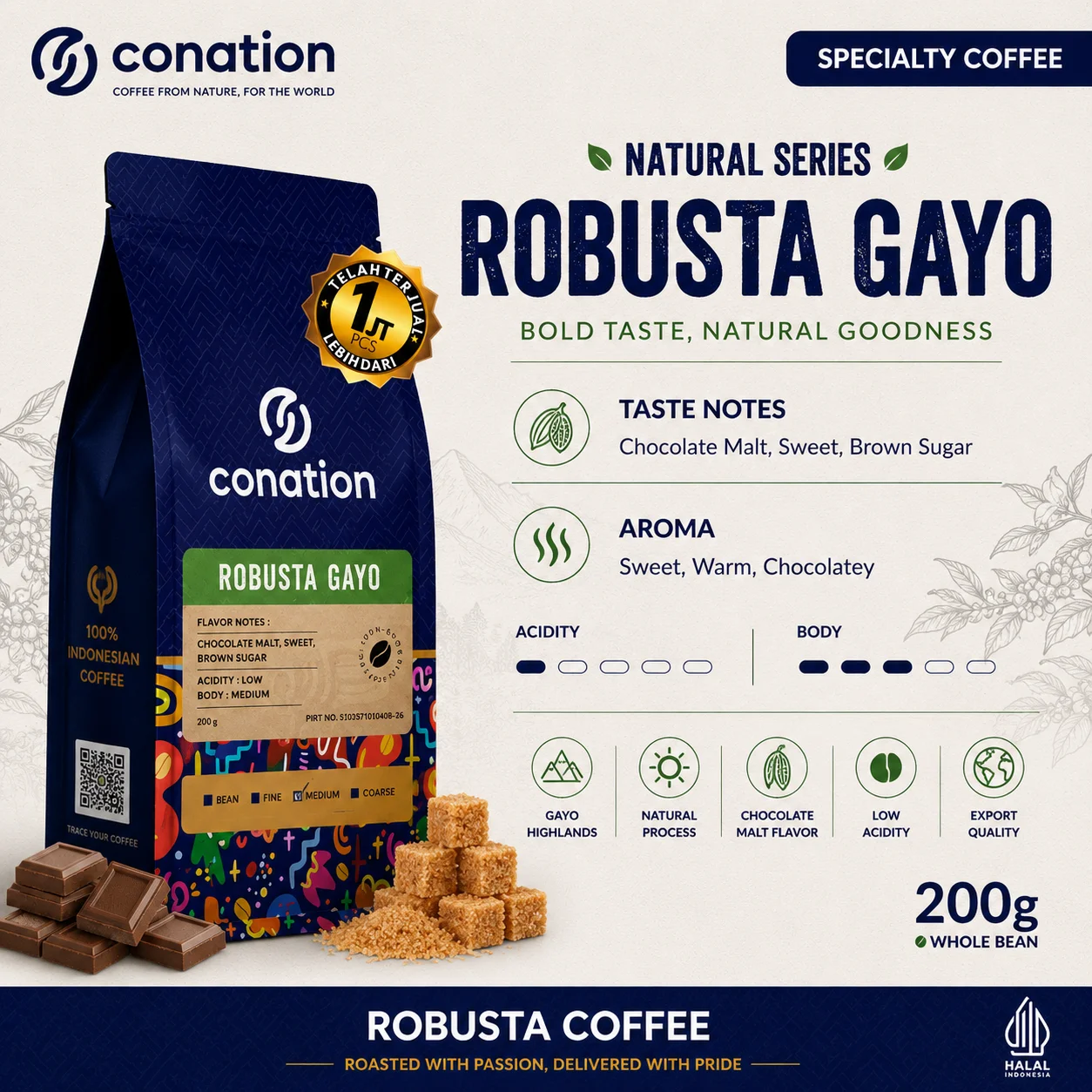 Robusta Gayo - Indonesian Specialty Coffee Beans from Gayo Highlands, Aceh | Conation Export
